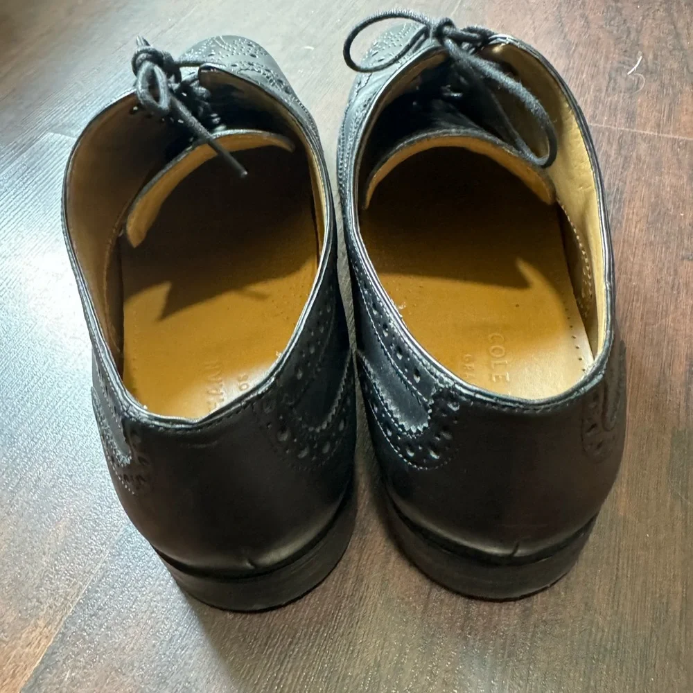 Cole Haan Black Wingtip Dress Shoes Size 12M